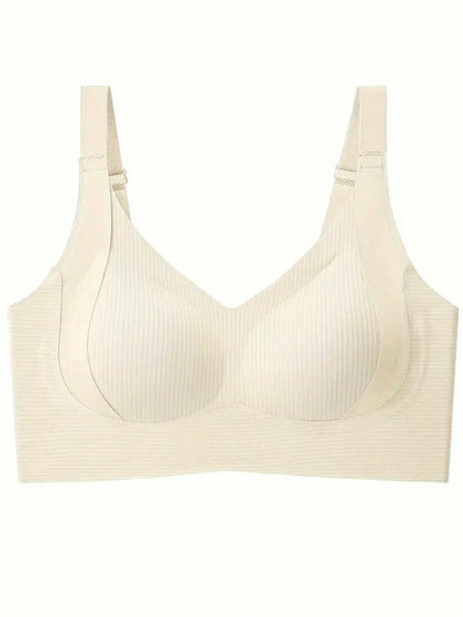 Maternity Nursing Sports Bra 3 Pack - Seamless Wireless Full Coverage Lift Support Ribbed