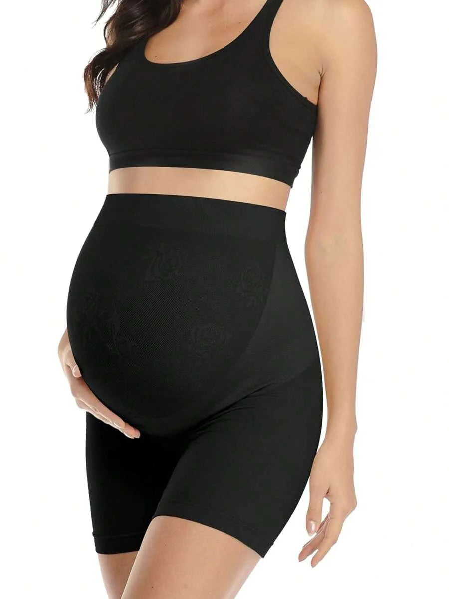 Seamless Pregnancy Shapewear Panties – High Waist Mid Thigh Support Shorts