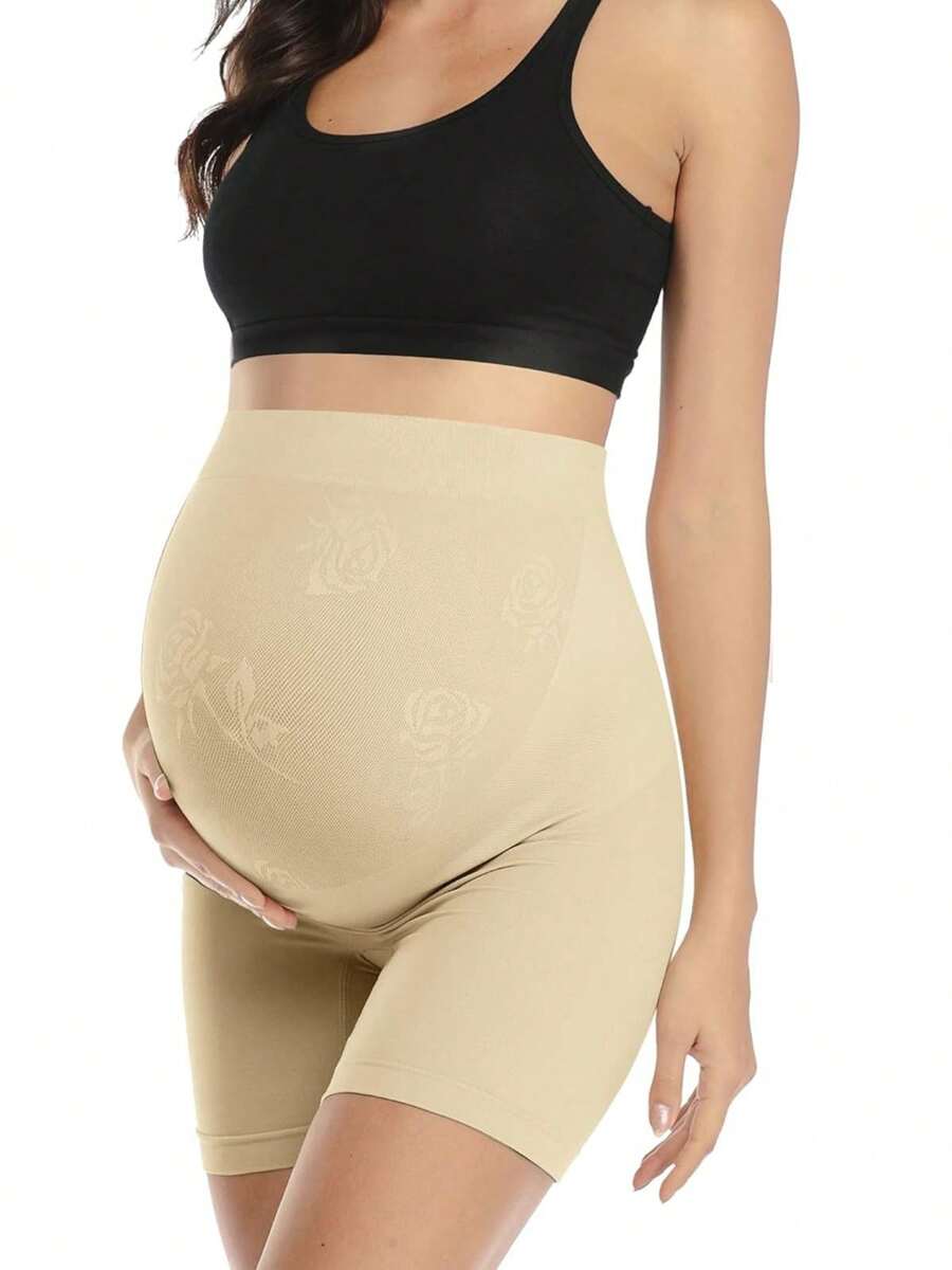 Seamless Pregnancy Shapewear Panties – High Waist Mid Thigh Support Shorts