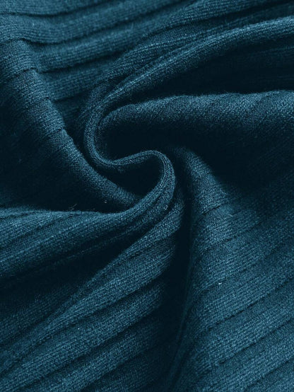 Maternity V-Neck Short Sleeve Bodycon Mini Dress in Teal Blue Slim Fit High Waist Knitted Pencil Dress for Casual Daily Wear