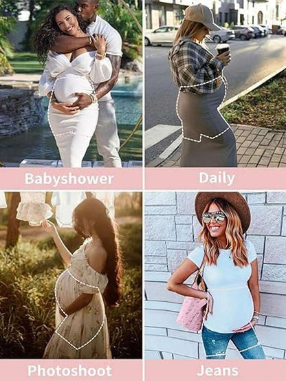 Maternity Shapewear Over Belly Shorts - Anti-Chafing Seamless Underwear for Dresses