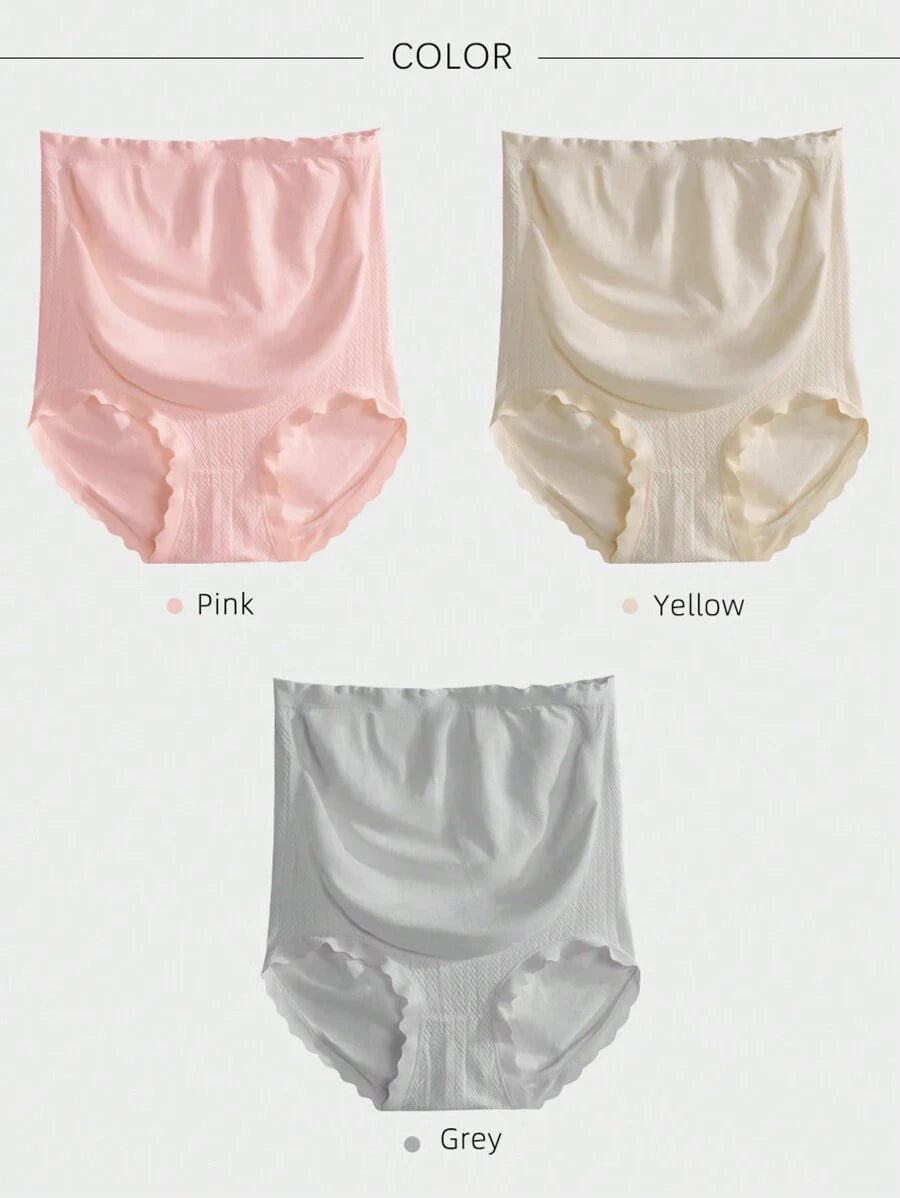 3pcs/Set Maternity Underwear High Waist Pregnancy Abdominal Support For Pregnant Women, Mid-Late Stage