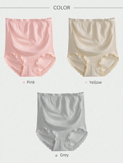 3pcs/Set Maternity Underwear High Waist Pregnancy Abdominal Support For Pregnant Women, Mid-Late Stage