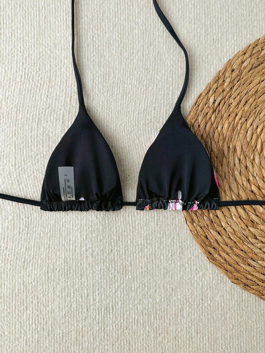Swim Vcay Springbreak Floral Print Sexy Vacation Bikini Top For Women For Summer