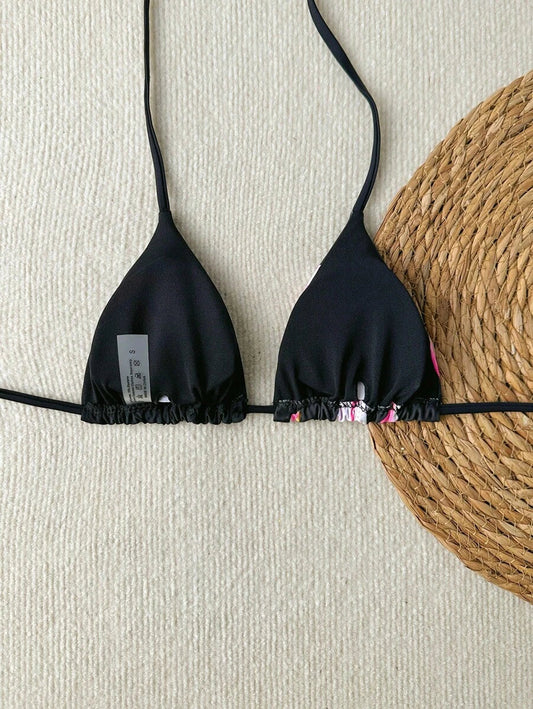 Swim Vcay Springbreak Floral Print Sexy Vacation Bikini Top For Women For Summer
