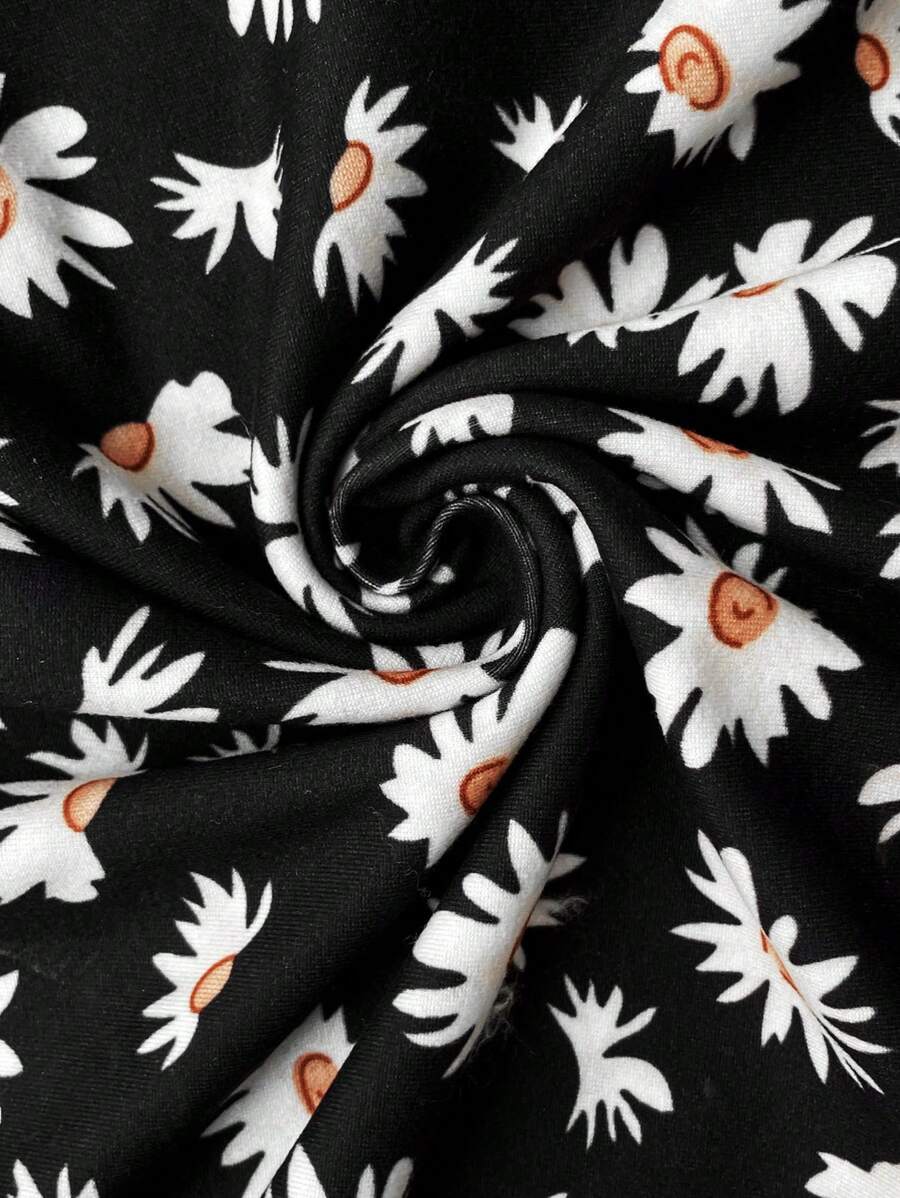 Maternity Daisy Print Slit Midi Cami Dress Sexy Backless Slim Fit Spaghetti Strap Boho Floral Summer Beach Holiday Outfit