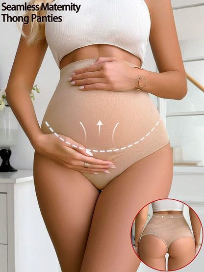 Maternity High Waist Rib-Knit Yoga Shorts with Elastic Belly Support Panel – Geometric Print Winter Activewear | Comfortable Beige Pregnancy Workout Shorts & Supportive Over-the-Belly Athletic Bottoms