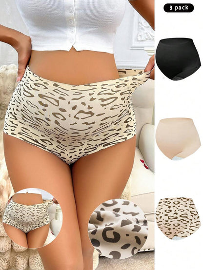 Moonlight&Mama 3pcs High Waist Seamless Maternity Underwear For Women