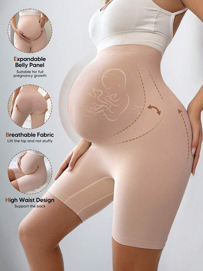 Pregnant Women's High Stretch Waist Maternity Leggings - Daily Wear Casual Summer