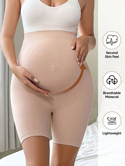 Pregnant Women's High Stretch Waist Maternity Leggings - Daily Wear Casual Summer