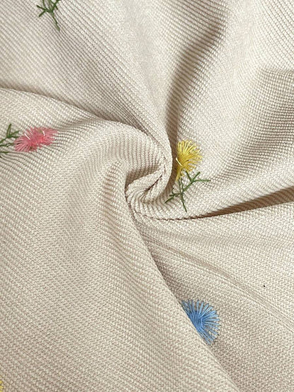 Maternity Floral Embroidery Shorts - Adjustable Waist, Ultra High Waist, Pink