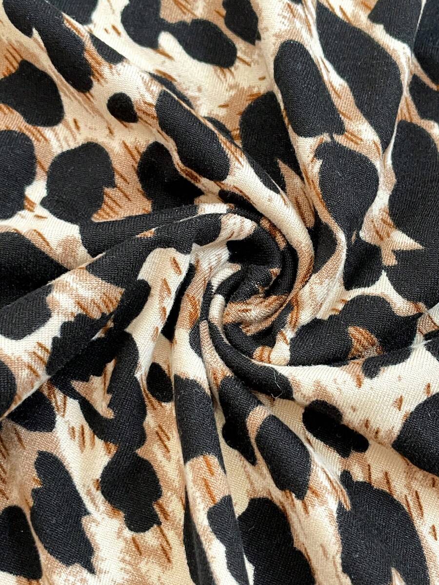 Pregnant Women Summer Casual Leopard Print Fitted Tank Top Summer For Women World Cup