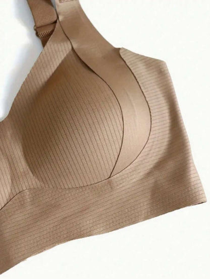 Maternity Nursing Sports Bra 3 Pack - Seamless Wireless Full Coverage Lift Support Ribbed