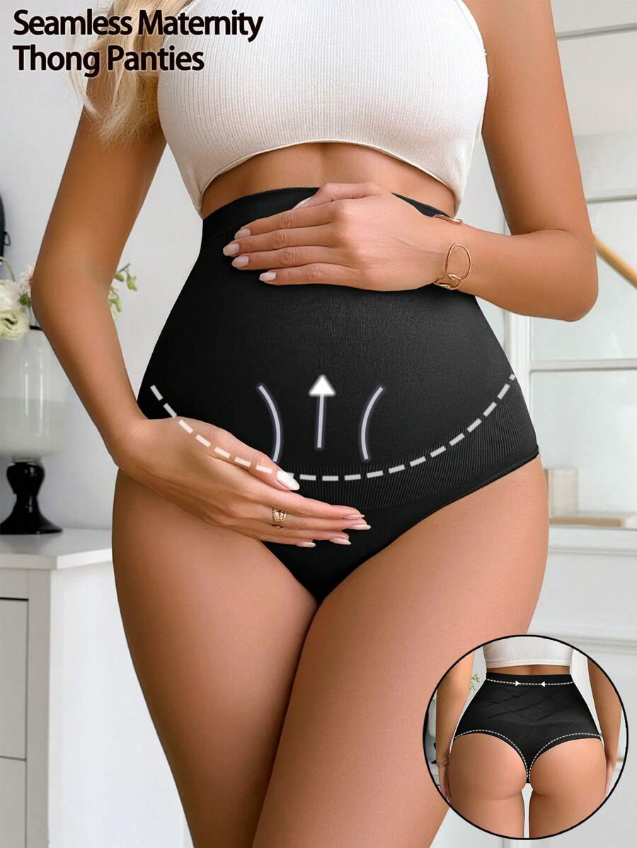 Maternity High Waist Rib-Knit Yoga Shorts with Elastic Belly Support Panel – Geometric Print Winter Activewear | Comfortable Beige Pregnancy Workout Shorts & Supportive Over-the-Belly Athletic Bottoms