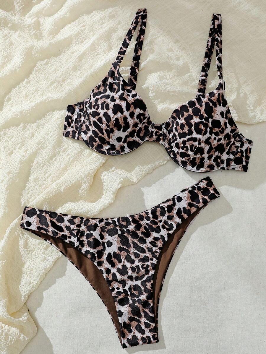 Bellisia Summer Beach Zebra Striped Underwire Bikini Set
