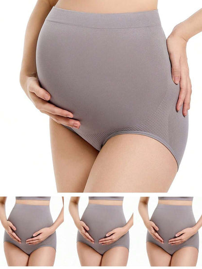 Maternity Panties 3 Pack - High Waist Postpartum Soft Seamless Over Bump Pregnancy, Comfortable