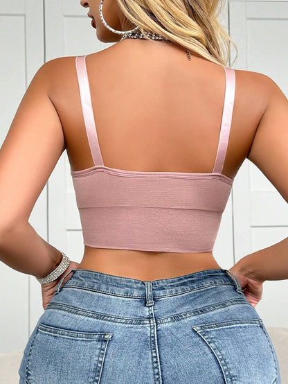 Seamless Grey Maternity and Nursing Bra - Wireless Knitted Comfort Crop Top with Adjustable Straps for Daily Wear