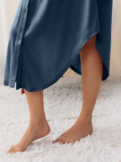 Maternity Labor and Delivery Gown - Hospital Nursing Soft Comfortable Birth Dress, Delivery