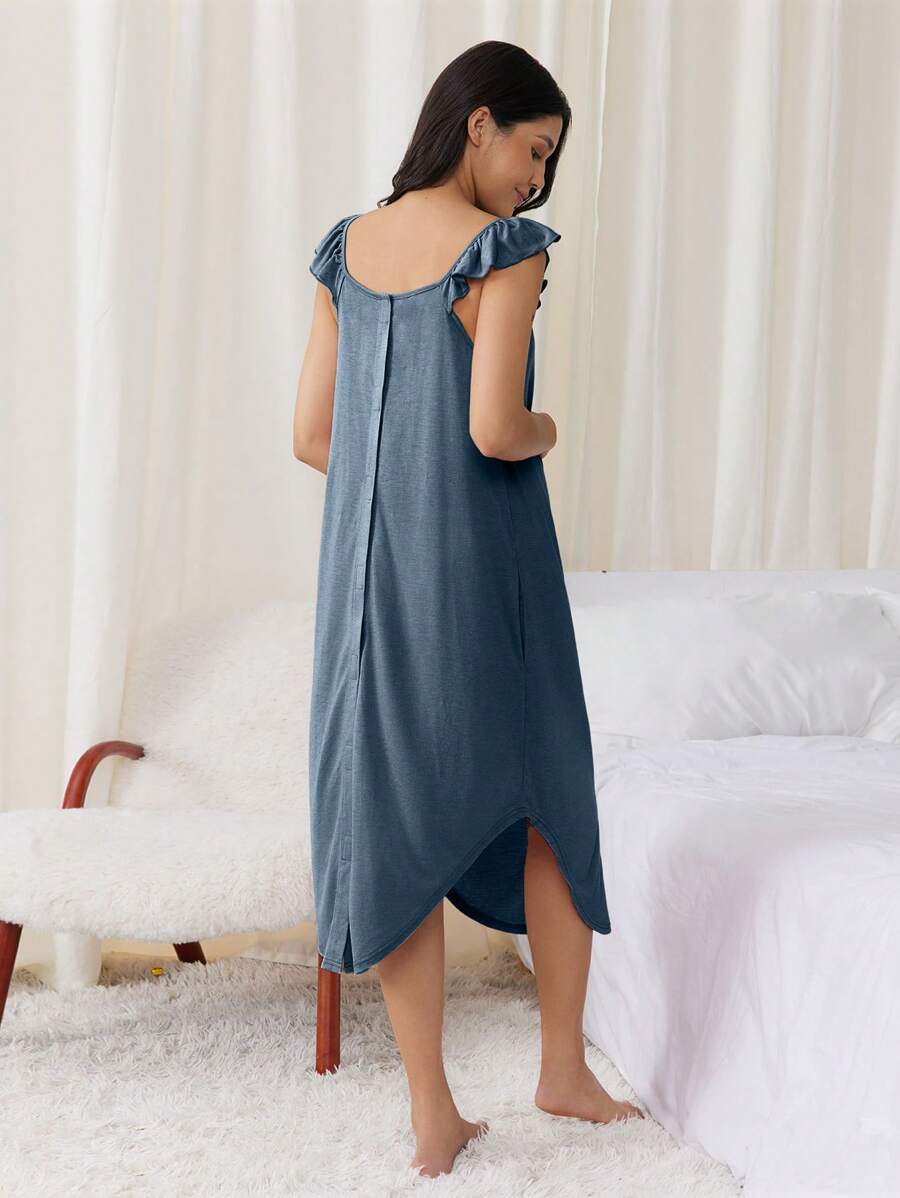 Maternity Labor and Delivery Gown - Hospital Nursing Soft Comfortable Birth Dress, Delivery