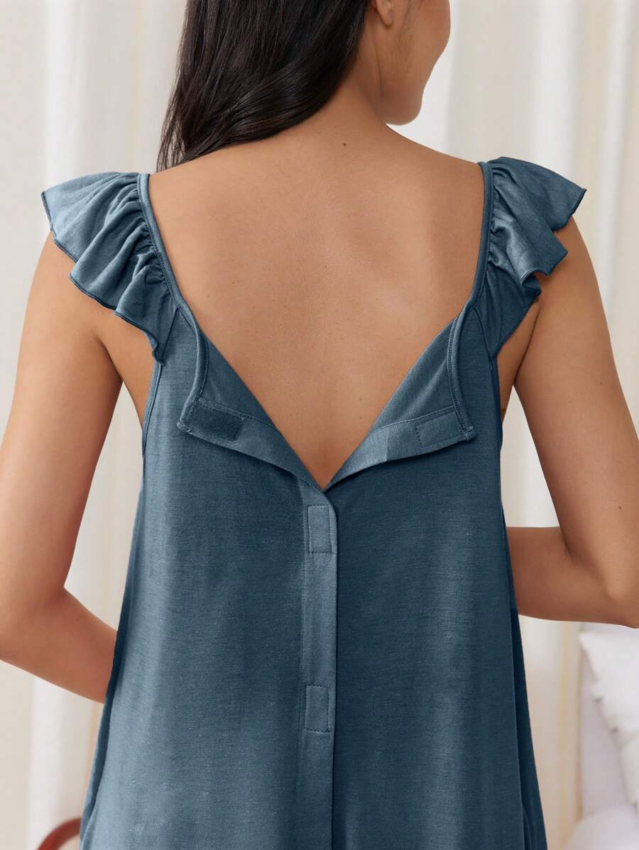 Maternity Labor and Delivery Gown - Hospital Nursing Soft Comfortable Birth Dress, Delivery