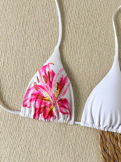 Swim Vcay Springbreak Floral Print Sexy Vacation Bikini Top For Women For Summer