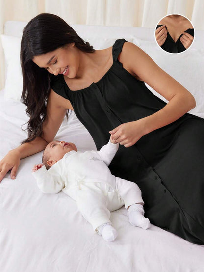 Maternity Labor and Delivery Gown - Hospital Nursing Soft Comfortable Birth Dress, Delivery