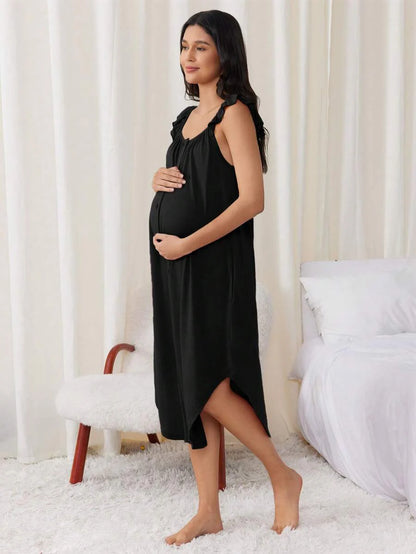 Maternity Labor and Delivery Gown - Hospital Nursing Soft Comfortable Birth Dress, Delivery