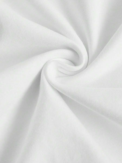 White Baby Footprint Heart Scoop Neck Slim Fit Maternity Tank Top, Casual Ruched Knit Camisole for Daily Wear and Valentine's Day