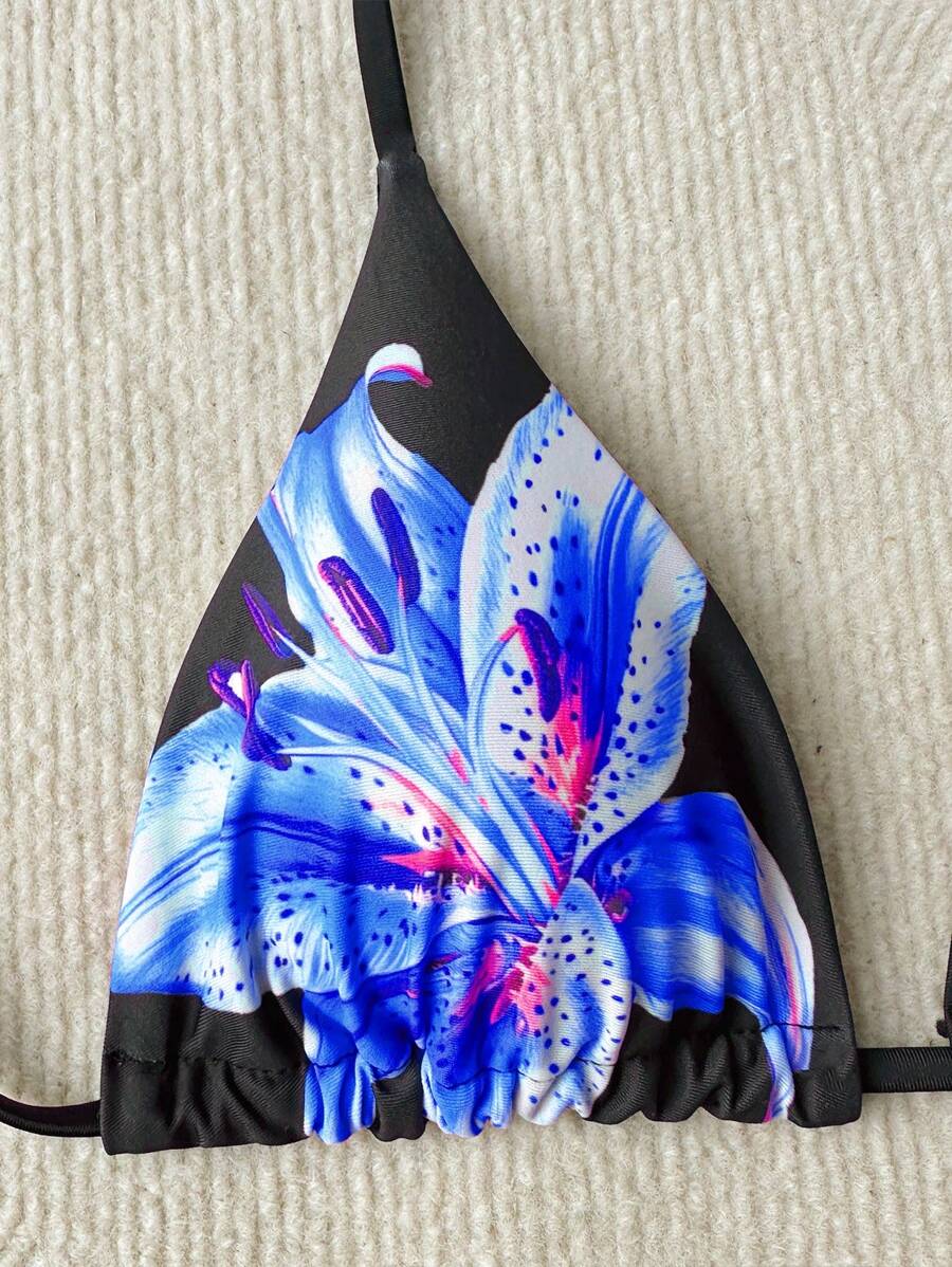 Swim Vcay Springbreak Floral Print Sexy Vacation Bikini Top For Women For Summer