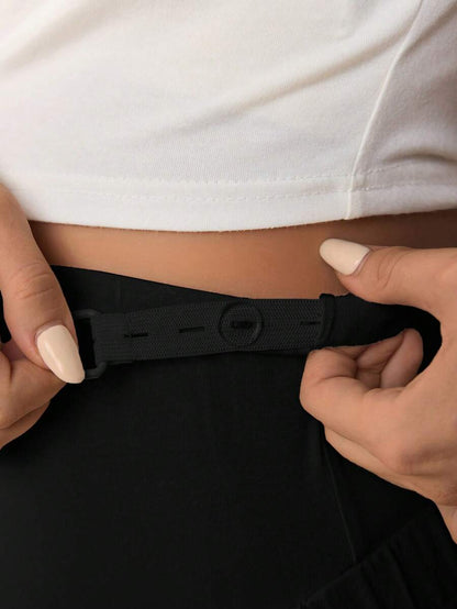 Maternity Belly Support Straight Leg Pants - Drawstring, Ultra High Waist, Apricot