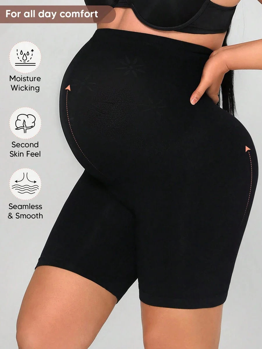 Pregnant Women's High Stretch Waist Maternity Leggings - Daily Wear Casual Summer