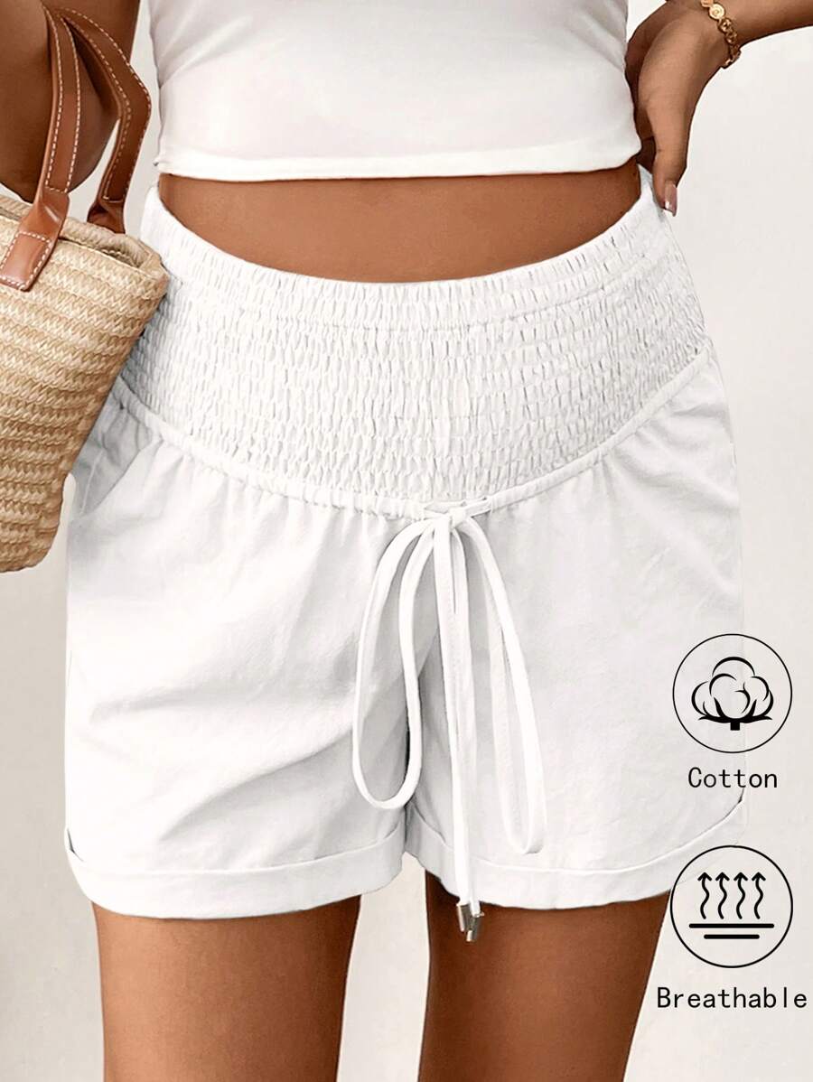 Women's Cotton Linen Casual Beach Shorts with Drawstring Waist and Pockets, Loose Fit Army Green Summer Track Shorts for Country Concerts