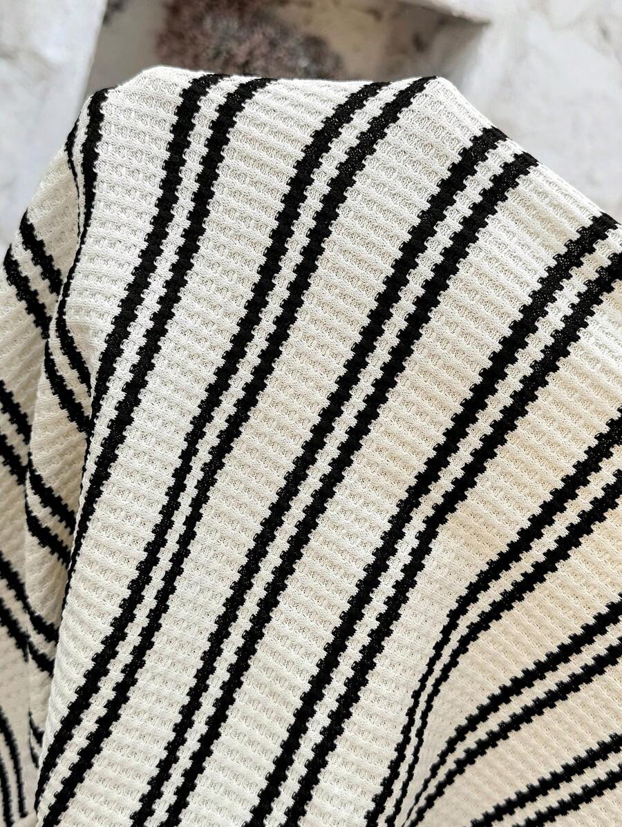 Maternity Striped Short Sleeve Bodycon Dress Round Neck Contrast Piping Slim Fit Pencil Dress for Summer Home Wear
