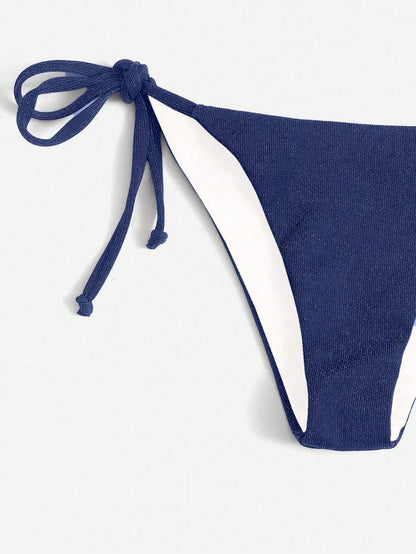 Swim Vcay Summer Beach Sparkly Glitter Halter Triangle Bikini