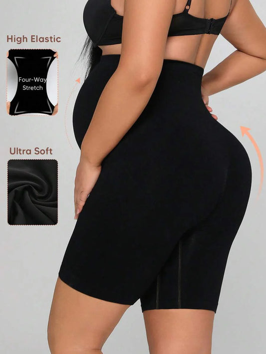 Maternity Biker Shorts - Plus Size Seamless High Waist Thigh Chafing Protection
