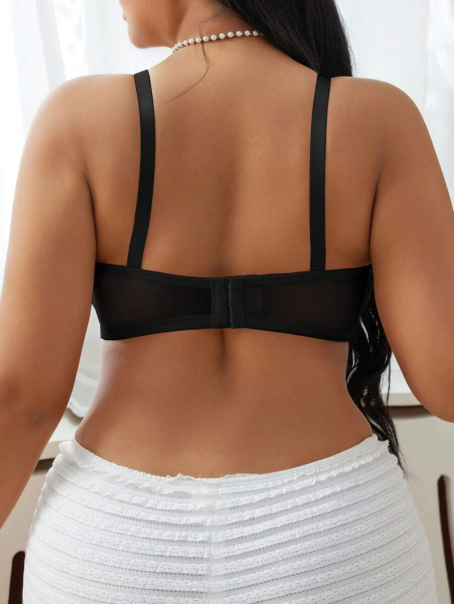 Plus Size Lace Nursing Bra - Hook Closure Underwire Lift Support, Breastfeeding Lingerie