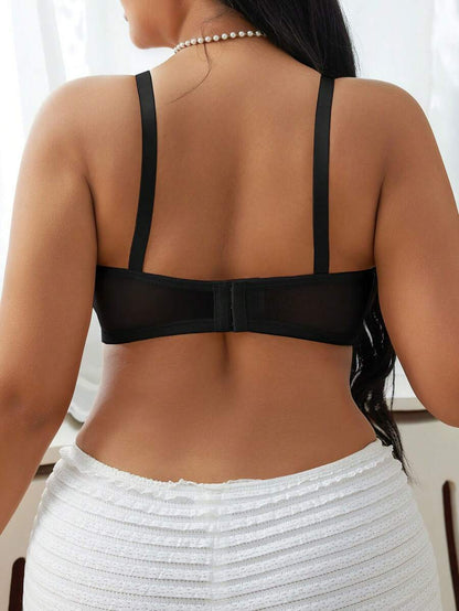 Plus Size Lace Nursing Bra - Hook Closure Underwire Lift Support, Breastfeeding Lingerie