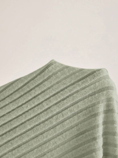 Maternity Knitted Ribbed Fitted Dress - Elegant Green Long Sleeve Solid Bodycon Gown for Baby Shower, Casual Wear & Photoshoot