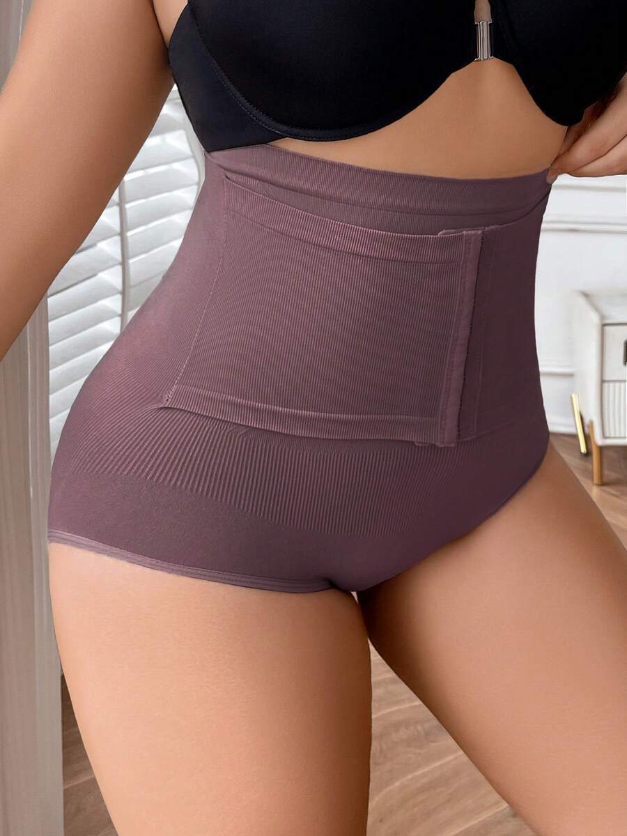 Plus Size Seamless High Waist Front Closure Shaping Panties - Flatten Abdomen Lift Buttocks Slimming