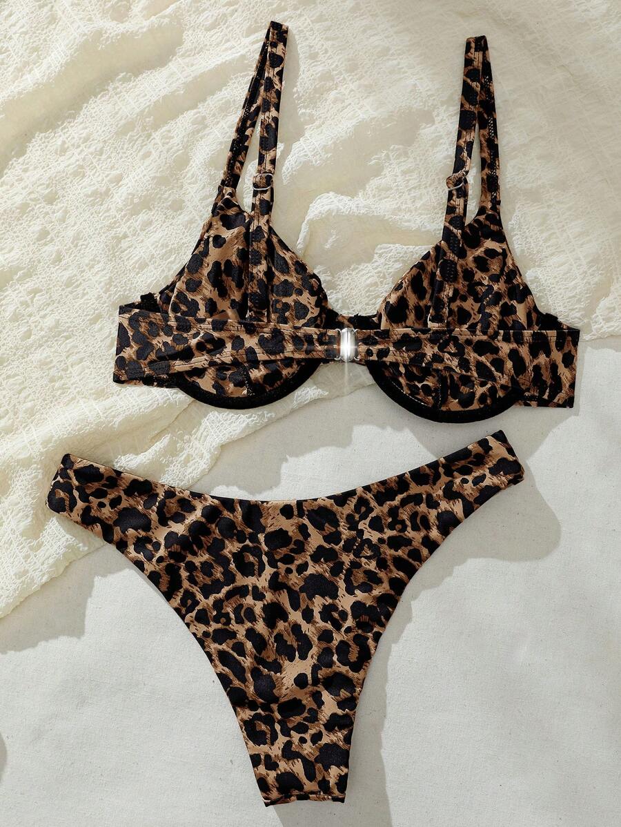 Bellisia Summer Beach Zebra Striped Underwire Bikini Set