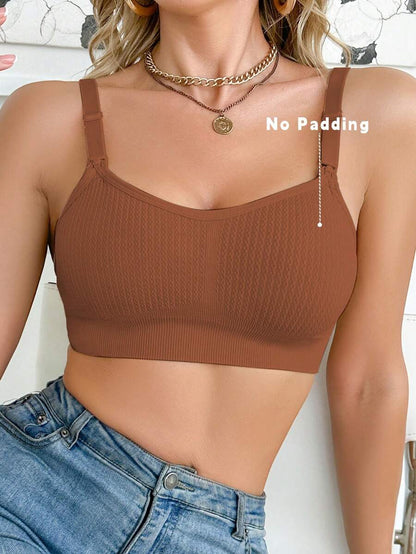 Maternity Seamless Nursing Bra Women Solid Ribbed Comfortable Breastfeeding Support Bra
