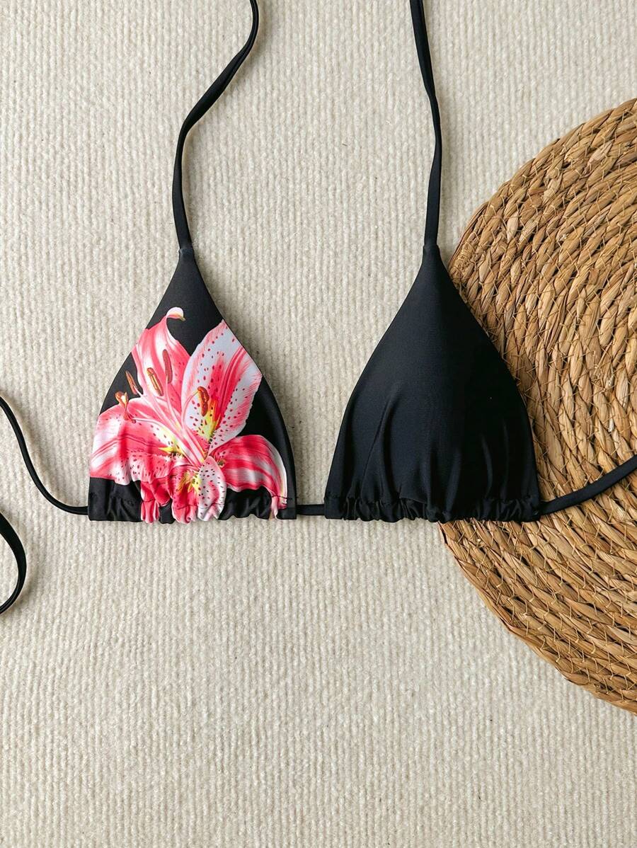 Swim Vcay Springbreak Floral Print Sexy Vacation Bikini Top For Women For Summer