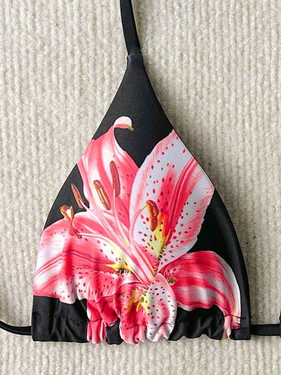Swim Vcay Springbreak Floral Print Sexy Vacation Bikini Top For Women For Summer