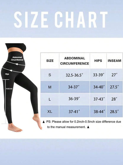 Women's Maternity Workout Leggings - Over Belly Active Yoga Pants