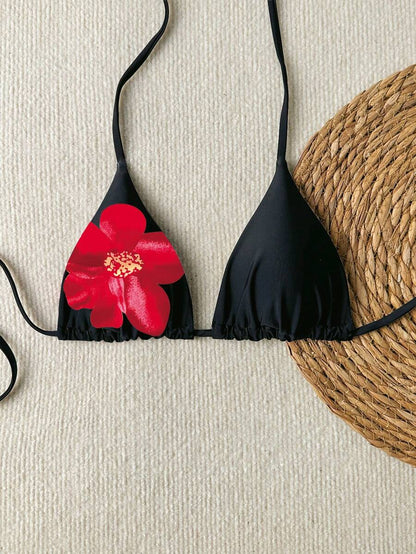 Swim Vcay Springbreak Floral Print Sexy Vacation Bikini Top For Women For Summer