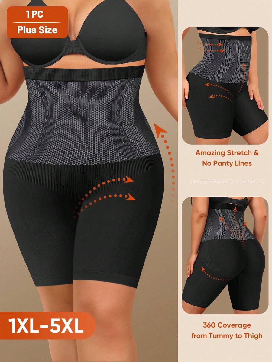 Women's Plus Size High Waist Tummy Control Shapewear - Slimming & Sculpting Body Shaper