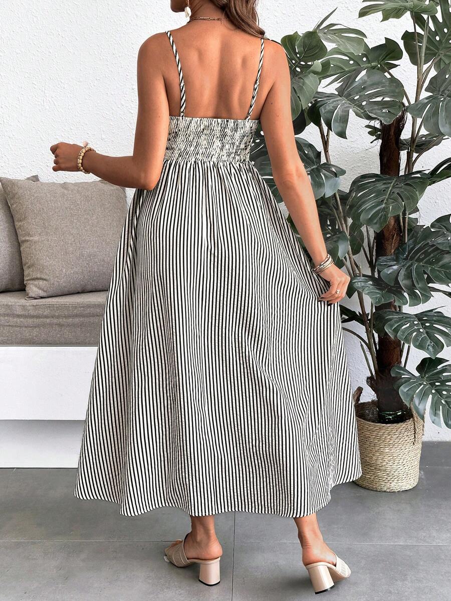 Maternity Summer Casual Striped A-Line Sleeveless Dress