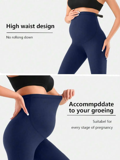 Women’s Maternity Leggings Over the Belly – Full Length Yoga & Workout Pants