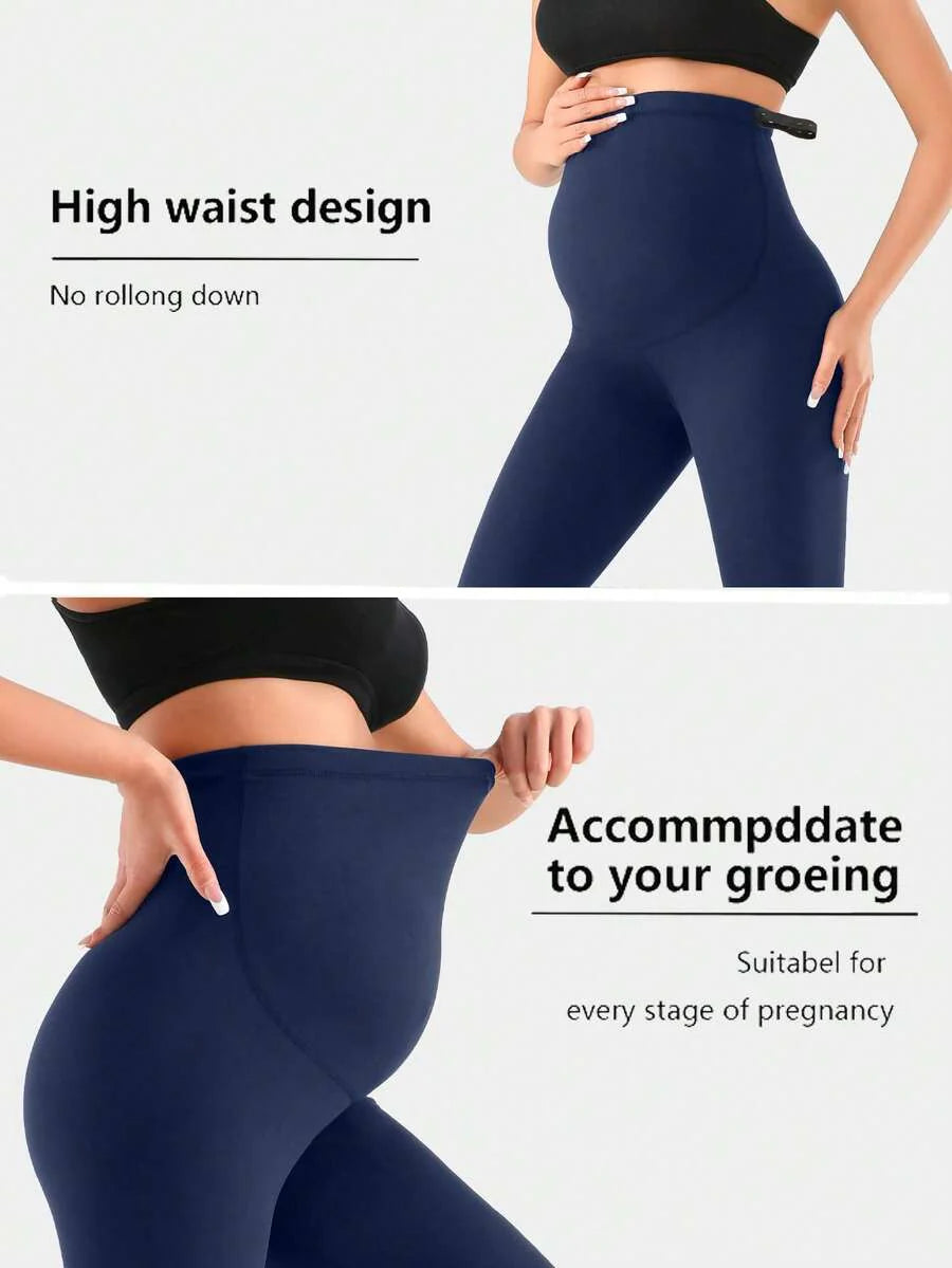 High Waist Maternity Leggings – Over Belly Active Running & Yoga Pants