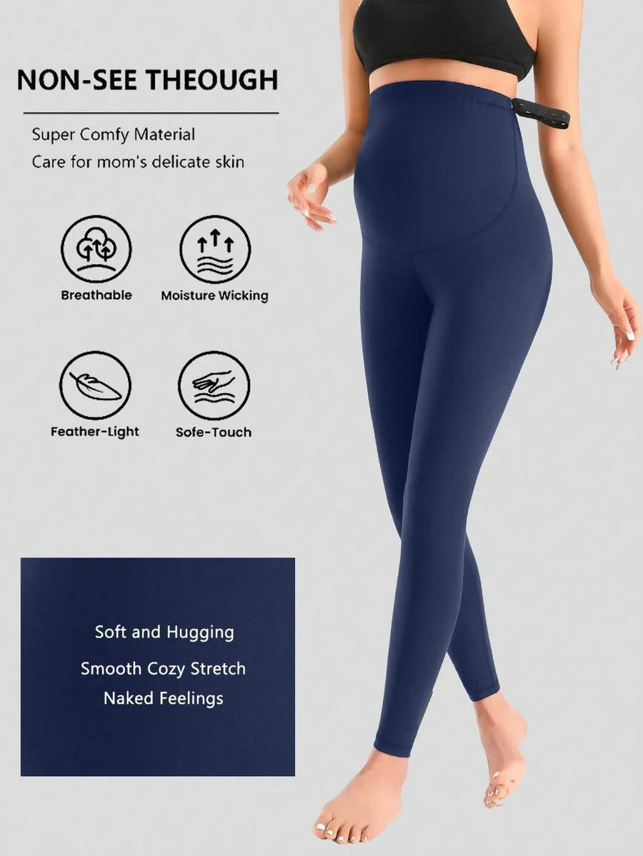 Women’s Maternity Leggings Over the Belly – Full Length Yoga & Workout Pants